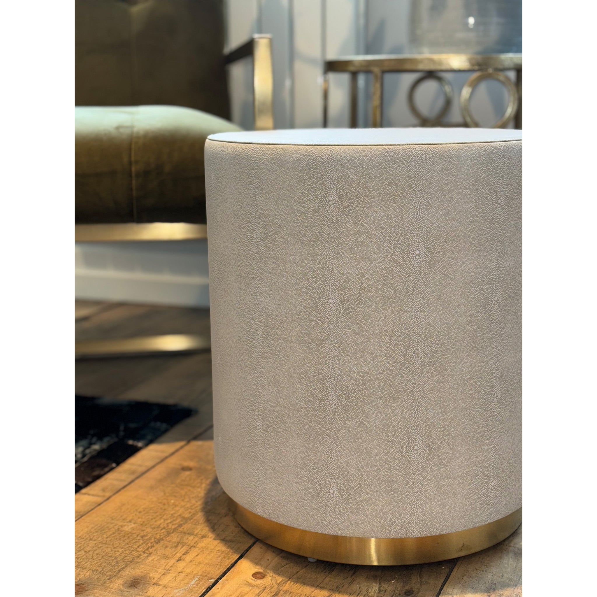 Side Table in Ivory Shagreen